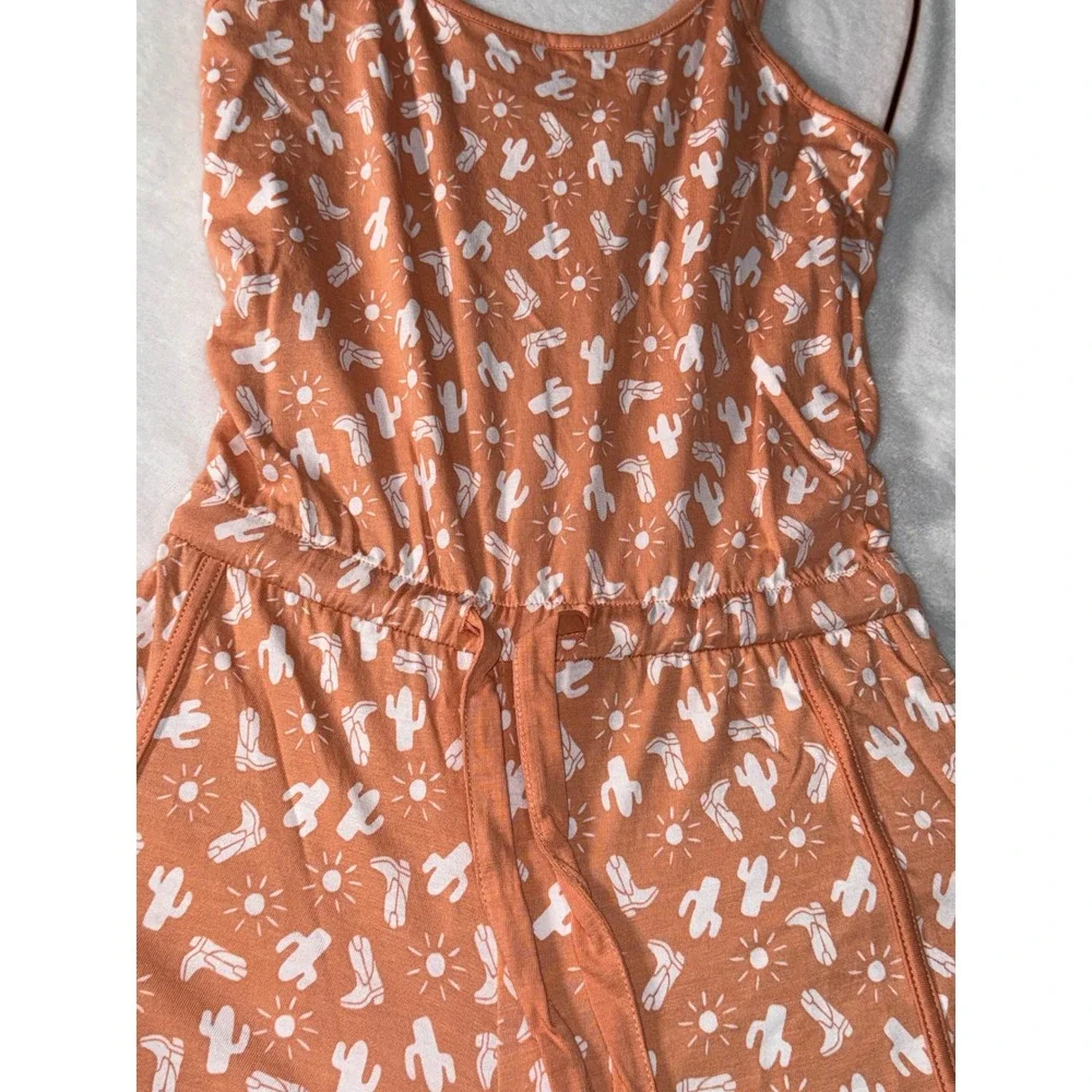 COSA BELLA  Sweet Dreams orange  Girls Pajama‎ Romper Set Size XL New